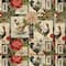 Springs Creative French Rooster Multicolored Floral Patch Cotton Fabric